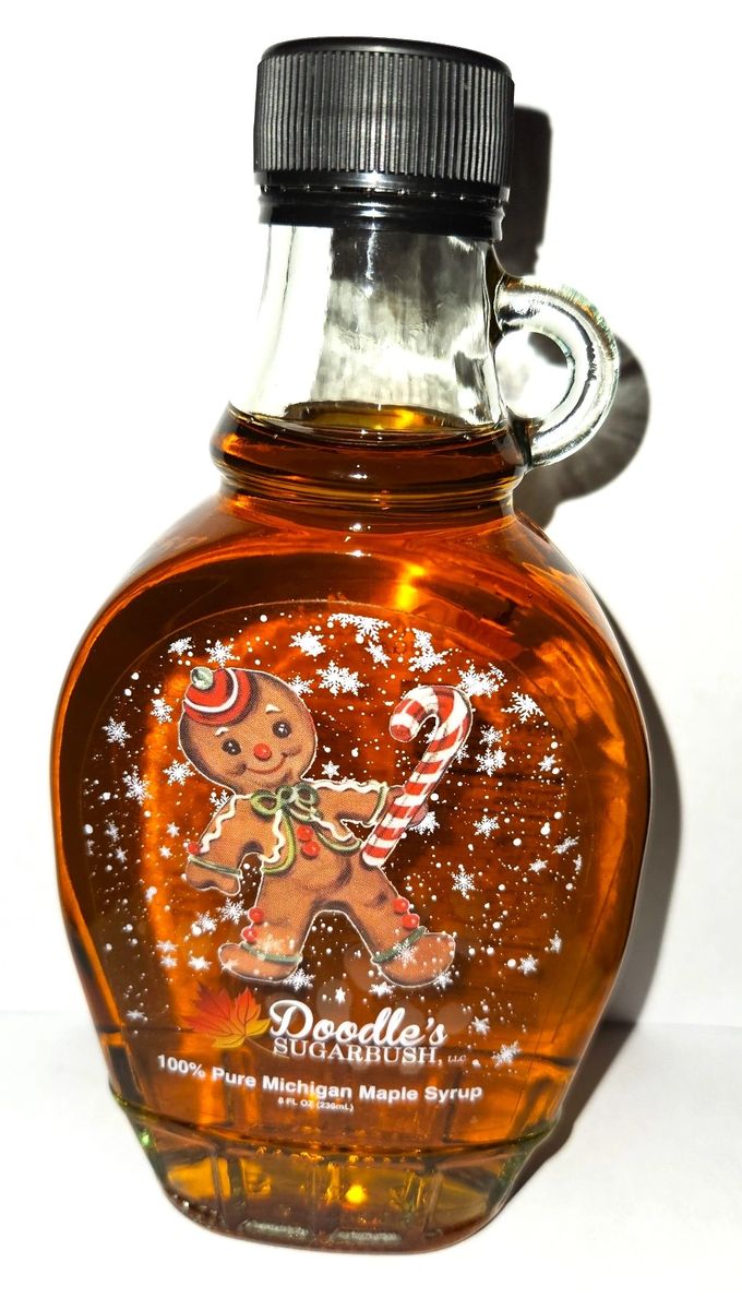 .Pure Michigan Maple Syrup Gingerbread Man NEW!